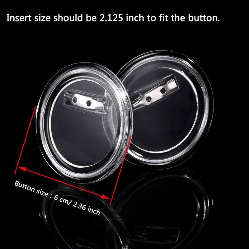 Aboat 25 Sets Design a Button Clear Acrylic Button Badges Kit with Pins for DIY Crafts and Craft Activities (2.36 Inch) - Image 2